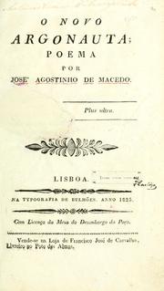 Cover of: O novo argonauta by José Agostinho de Macedo
