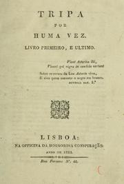Cover of: Tripa por hum vez by José Agostinho de Macedo