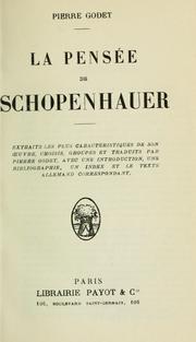 Cover of: La pensée de Schopenhauer by Pierre Godet