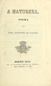 Cover of: A natureza: poema