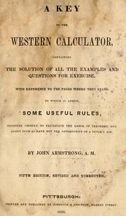Cover of: A key to the Western calculator: containing the solution of all the examples and questions for exercise ...
