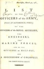 A List of the officers of the Army