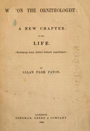 Wilson, the ornithologist by Allan Park Paton