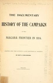 Cover of: The documentary history of the campaign upon the Niagara frontier