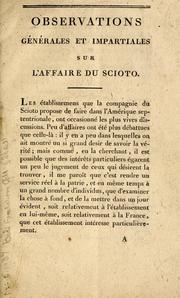 Observations générales et impartiales sur l'Affaire du Scioto