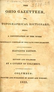 Cover of: The Ohio gazetteer, or a topographical dictionary | 