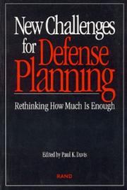 Cover of: New Challenges for Defense Planning: Rethinking How Much is Enough