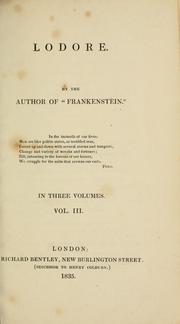 Cover of: Lodore by Mary Shelley