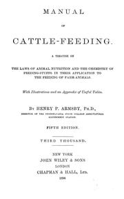 Cover of: Manual of cattle-feeding by Armsby, Henry Prentiss