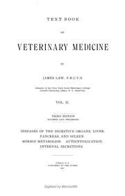 Cover of: Text book of veterinary medicine by James Law