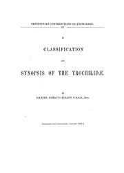 Cover of: A classification and synopsis of the Trochilidae