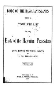 Cover of: Birds of the Hawaiian Islands