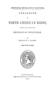 Cover of: Catalogue of North American birds, chiefly in the Museum of the Smithsonian Institution