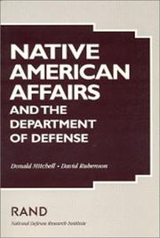 Cover of: Native American affairs and the Department of Defense by Mitchell, Donald