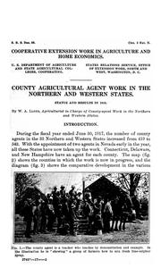 Cover of: County agricultural agent work in the northern and western states: Status and results...