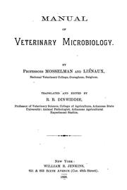 Cover of: Manual of veterinary microbiology