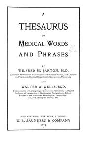 Cover of: A thesaurus of medical words and phrases