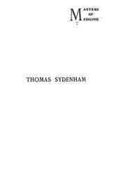 Cover of: Thomas Sydenham