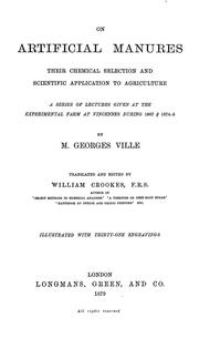 Cover of: On artificial manures by Ville, Georges