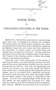 Typhoid fever by William L. Zuill