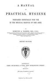 Cover of: A manual of practical hygiene