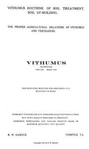 Cover of: Vithumus doctrine of soil treatment, soil up-building by R. W. Gamble