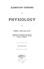 Cover of: Elementary exercises in physiology