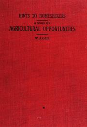 Cover of: Hints to homeseekers: a handbook of agricultural opportunities