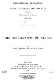 On the regeneration of nerves by Robert Kennedy