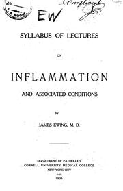 Cover of: Syllabus of lectures on inflammation