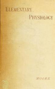 Cover of: Elementary physiology