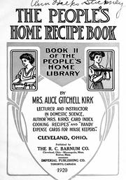 Cover of: The people's home recipe book by Alice Gitchell Kirk