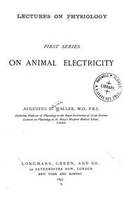 Cover of: On animal electricity