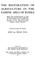 Cover of: The restoration of agriculture in the famine area of Russia ...