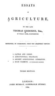 Cover of: Essays on agriculture by Thomas Gisborne