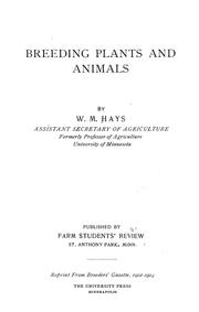 Cover of: Breeding plants and animals
