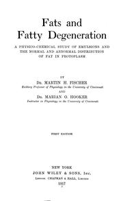 Cover of: Fats and fatty degeneration by Fischer, Martin