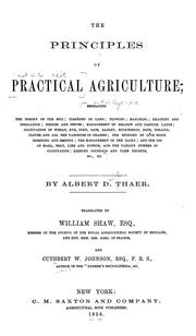 Cover of: The principles of practical agriculture...
