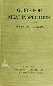 Cover of: Guide for meat inspectors by Robert von Ostertag