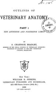 Cover of: Outlines of veterinary anatomy