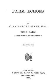 Cover of: Farm echoes by F. Ratchford Starr