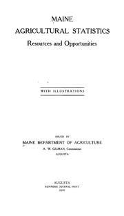 Maine Agricultural statistics by Maine. Dept. of Agriculture.