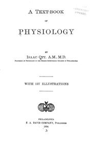 Cover of: A text-book of physiology | Isaac Ott