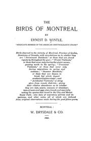 The birds of Montreal