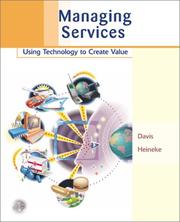Cover of: Managing Services: Using Technology to Create Value (McGraw-Hill/Irwin Series, Operations and Decision Sciences)