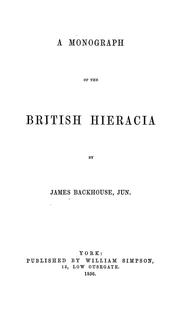 A monograph of the British Hieracia