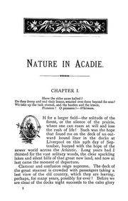Cover of: Nature in Acadie by H. Kirke Swann