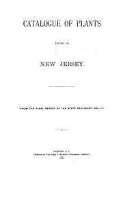 Catalogue of plants found in New Jersey