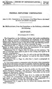 Cover of: Federal employees' compensation ...