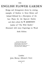 Cover of: The English flower garden by Robinson, W.